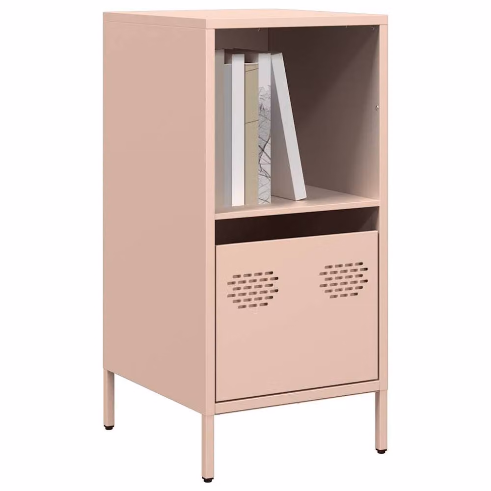 Berkfield Home Pink Modern Sideboard in Matt Metal, W/D/H: 35 x 39 x 73.5 cm – 2