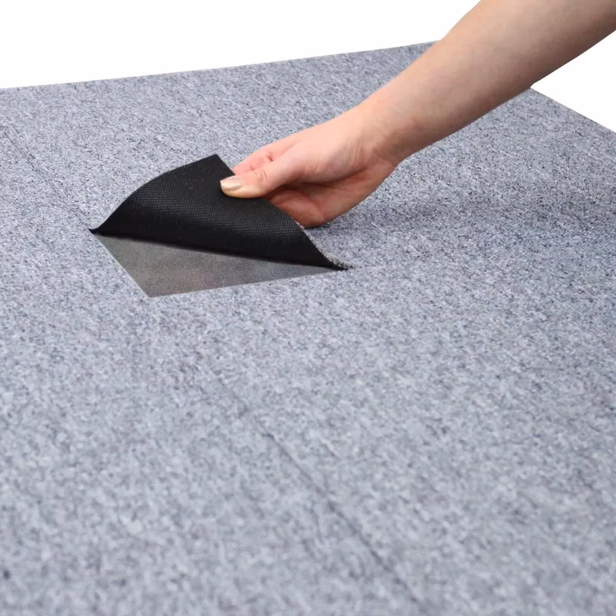 Monstershop 40 Carpet Tiles in Platinum Grey, 10m2 – 3