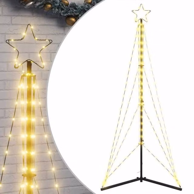 Berkfield Home Christmas Tree LED Lights with 363 Warm White LEDs, Height: 182 cm – 1
