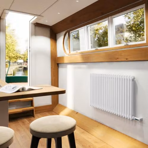 UK Radiators Alpha White 2 Column Traditional Cast-Iron Style Electric Radiator with WiFi, W: 98.8 cm, H: 60.0 cm – 2