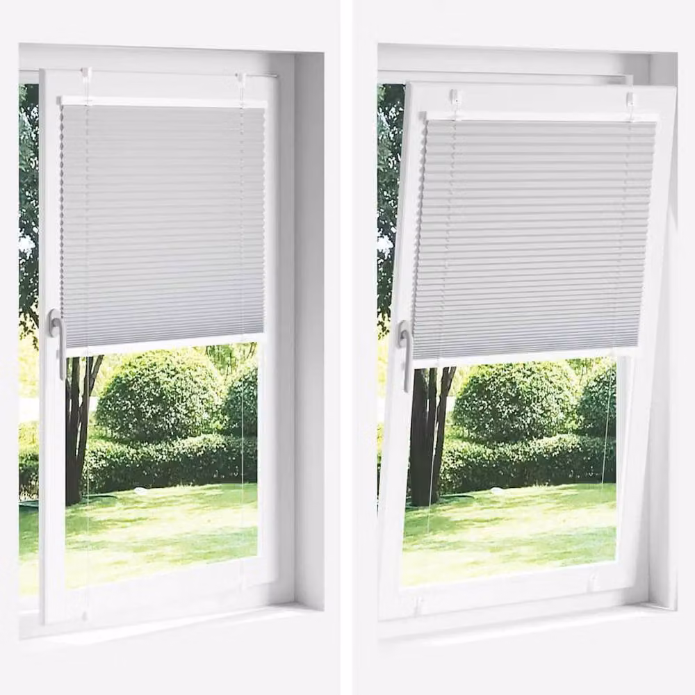 Berkfield Home Single Pleat Black Polyester Opaque Blind W: 110 cm, H: 200 cm – 2