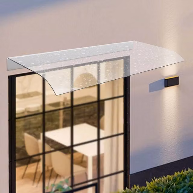 EONLION Clear Door Canopy Awning Shelter, W: 80 cm, D: 34.5 cm