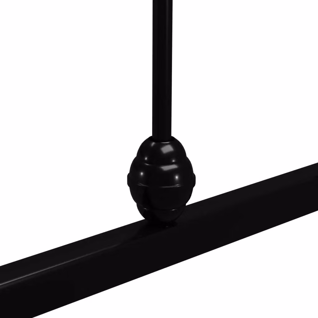 Berkfield Home Classic Metal Bed Frame in Black, W/D/H: 120 x 200 cm – 2