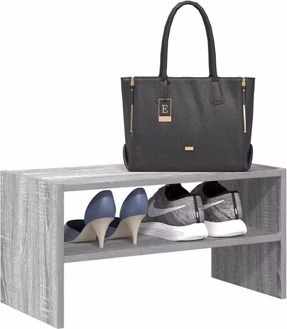 Berkfield Home Stackable Shoe Rack in Grey Sonoma, W: 60 cm, D: 30 cm, H: 30.5 cm – 1