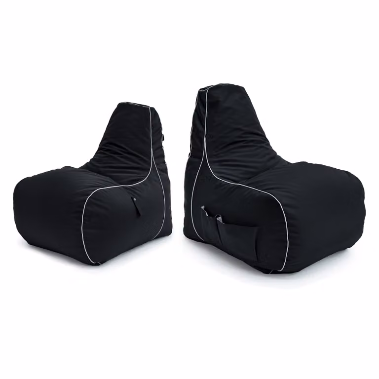 Game Over Store Gaming Bean Bag Chair for Kids and Adults in Cosmic Smoke Black