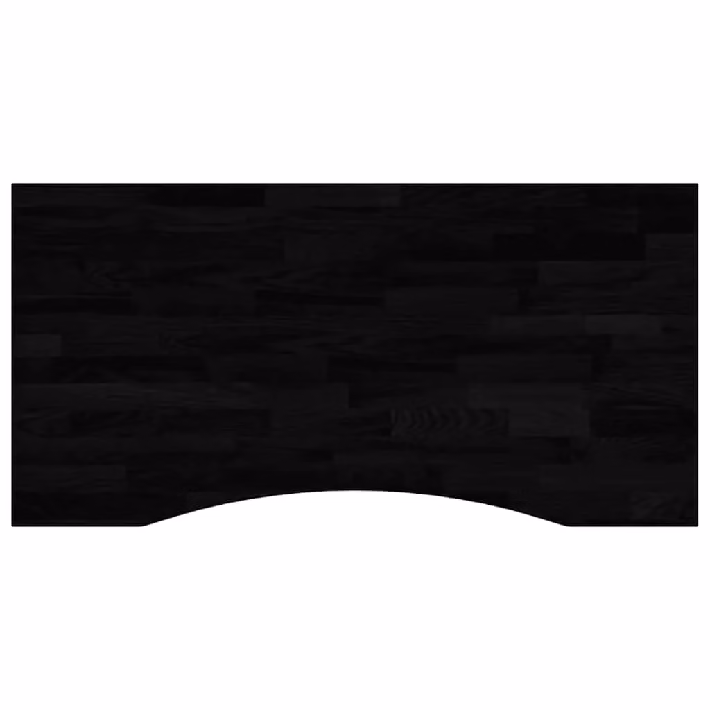 Berkfield Home Solid Wood Oak Rectangular Desk Top in Dark Brown W: 100 cm, D: 50 cm, H: 2.5 cm – 1
