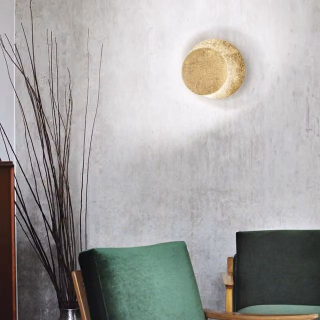 Ideal Lux Tick Adjustable Integrated LED Indoor Wall Lamp in Gold/Brass