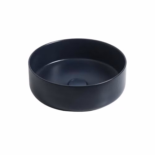 Limoge 7844 Ceramic Round Countertop Basin in Dark Blue, W: 36.0 cm, D: 36.0 cm, H: 12.0 cm – 2
