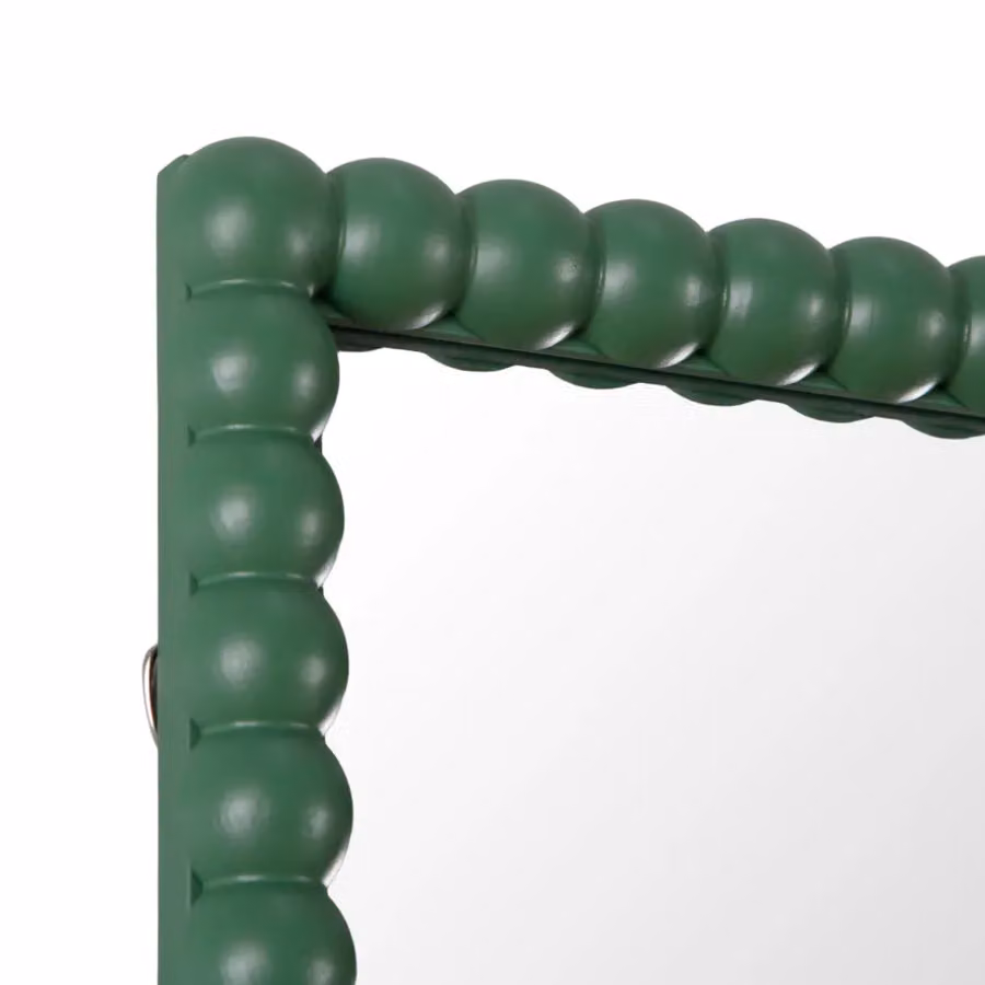 Home Garden Direct Lecco Wooden Wall Mirror with Beaded Frame in Green, W: 60 cm, H: 90 cm – 3
