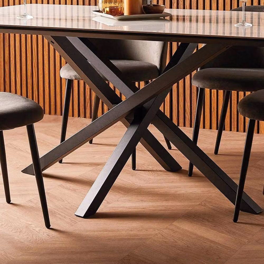 PAWNORA Industrial Steel Table Legs in Matt Black, Height: 71 cm – 2