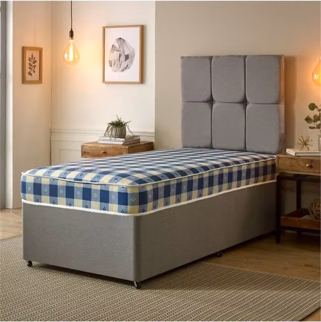 Starlight Beds Budget Plus Bonell Spring Mattress, Soft, Blue, EU Single – 1