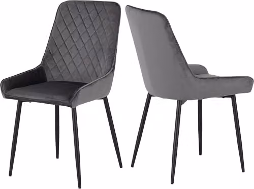 Seconique Hamilton Dining Set with 4 Avery Grey Chairs, W: 140 cm – 4