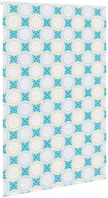 Berkfield Home Blue Graphic Nature Shower Roller Blind, W: 160 cm, H: 240 cm