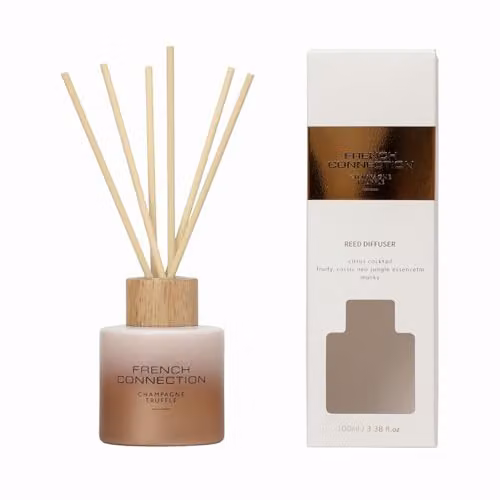 French Connection Ombre Collection Scented Reed Diffuser Trio Gift Set, Shimmering Lavender and Champagne Truffle, 100ml