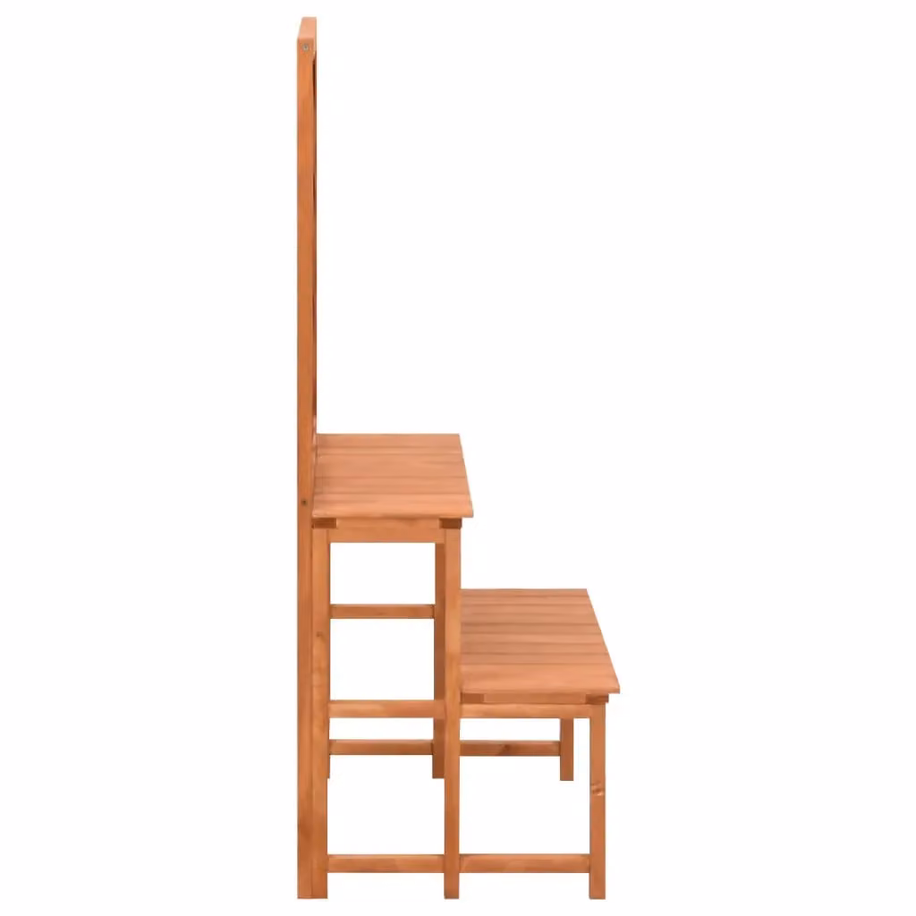 Berkfield Home Plant Stand with Trellis in Brown Solid Wood, W/D/H: 70 x 42 x 115 cm – 2
