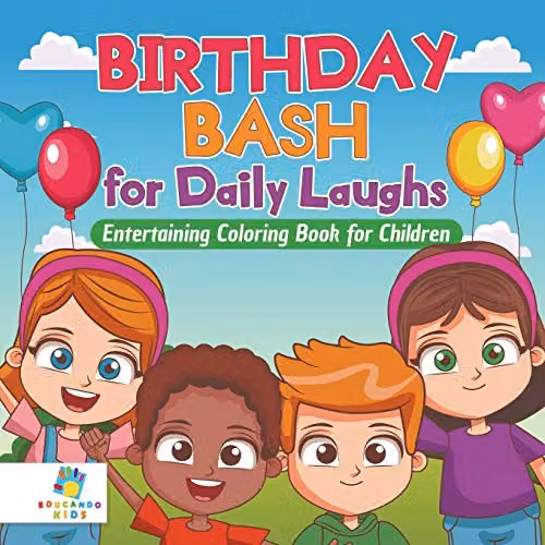 Educando Kids Birthday Bash Entertaining Colouring Book for Children, Multicolour