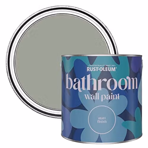 Rust-Oleum Green Matt Water-Based Bathroom Wall and Ceiling Paint, 2.5L – 1