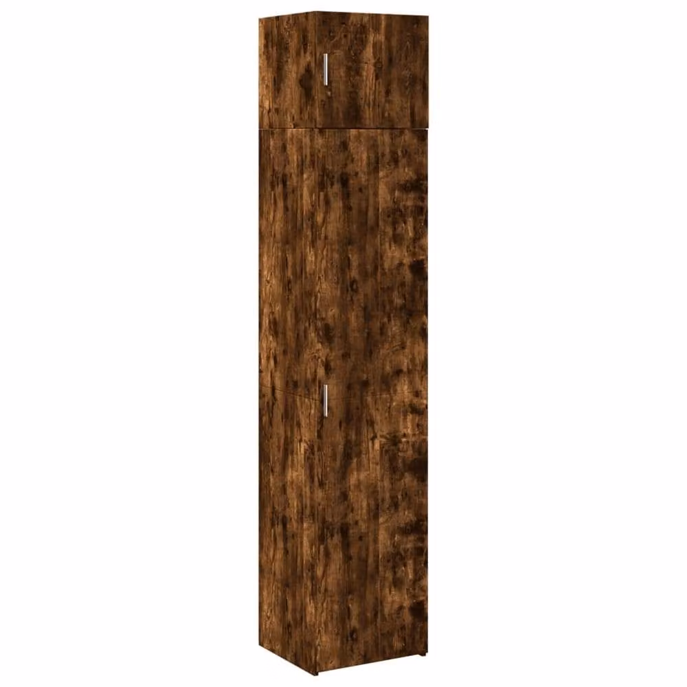 Berkfield Home Slim Freestanding Storage Cabinet in Smoked Oak Brown, W: 45 cm, D: 42.5 cm, H: 225 cm