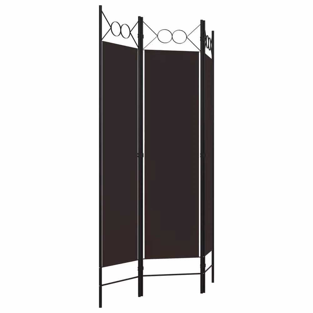 Berkfield Home 3-Panel Room Divider, Brown, W: 120 cm, H: 180 cm – 3
