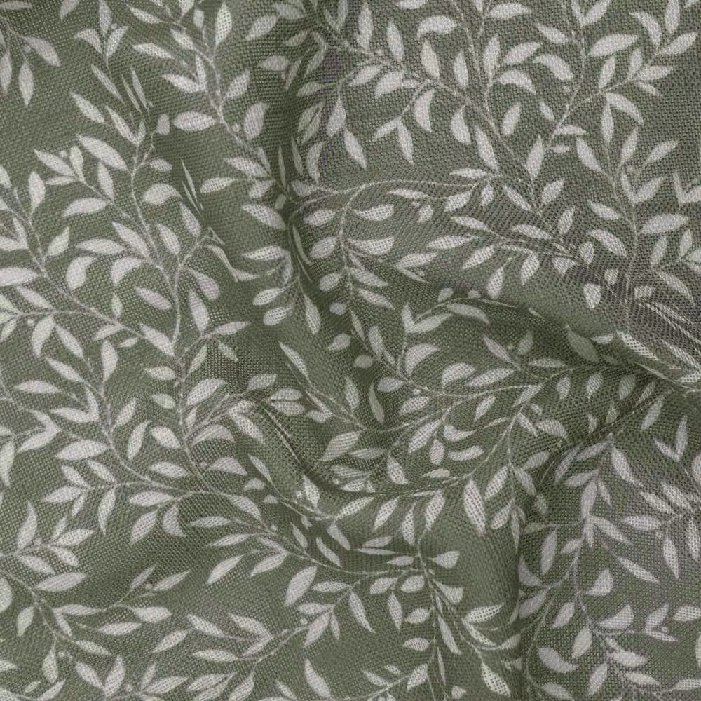 Yard Perrie Leaf Sheer Woven Tab Top Curtain Panel in Green, Width: 290 cm – 3
