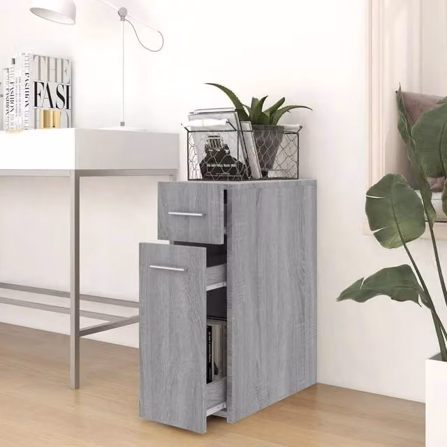 Berkfield Home Premium Apothecary Cabinet in Grey Sonoma, W/D/H: 20 x 45.5 x 60 cm