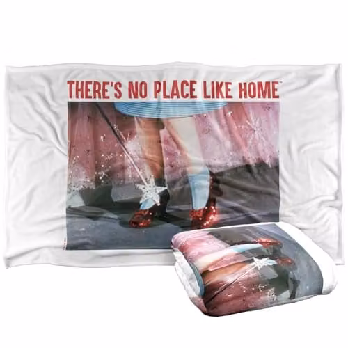 Warner Bros. The Wizard Of Oz No Place Like Home Silky Touch Super Soft Fleece Throw Blanket, Multicolour, W/D/H: 91.44 x 147 x cm