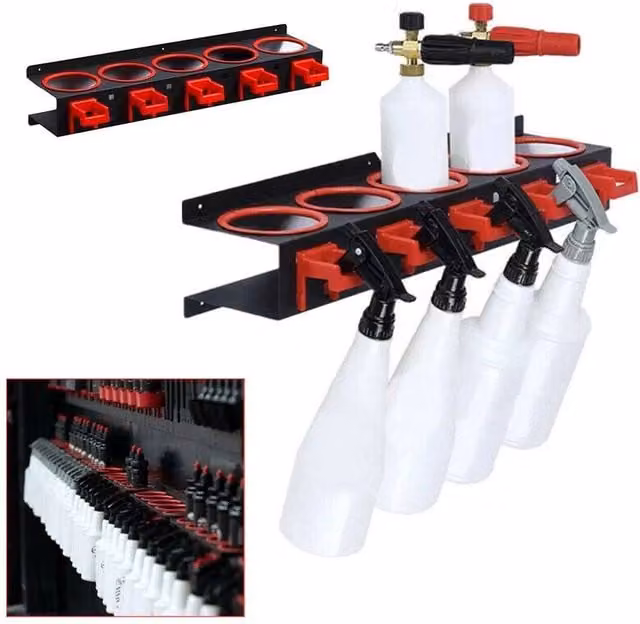 PAWNORA Wall Mounted Pickup Can Holder in Black