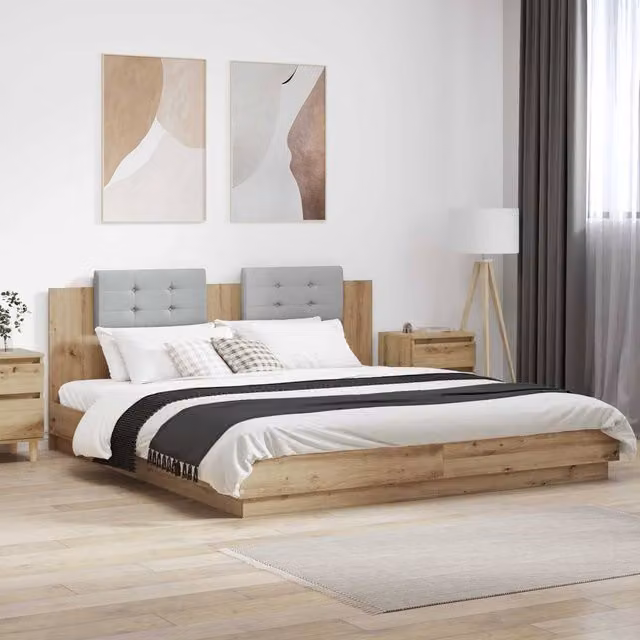 Berkfield Home Artisan Oak Bed Frame with Headboard and Drawers, Brown, 180 x 200 cm – 1