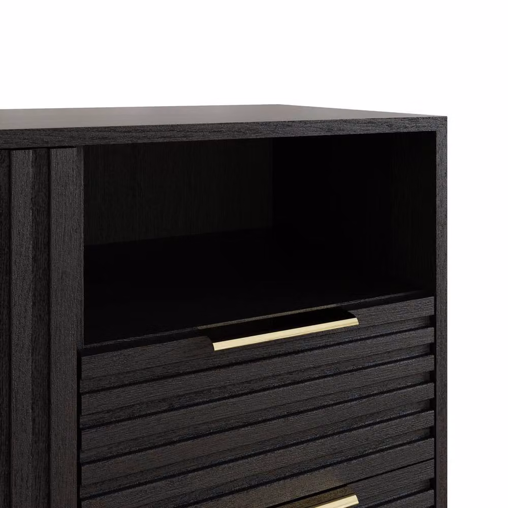 GFW Nervata Compact Matt Black Modern Sideboard – 3