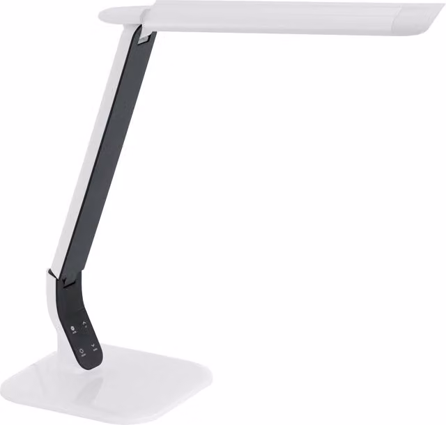 Loops LED Table Desk Lamp in White and Black with Dimmable Touch Control and 6W Bulb Included – 1