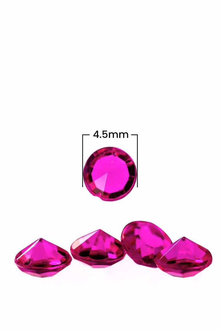 Neel Blue Acrylic Rhinestone Table Confetti Scatters, 2000 Pieces in Fuchsia and Blue