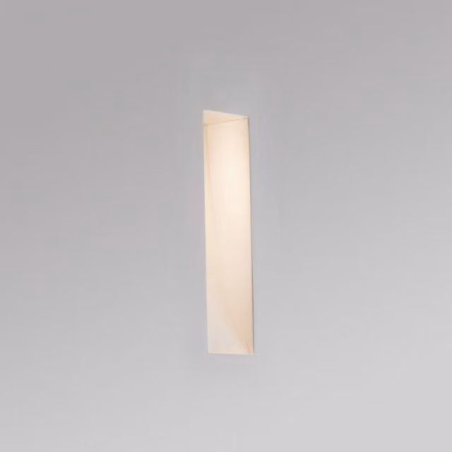 Faro Plas-4 White Rectangular Recessed LED Step Wall Light with Warm White Integrated Bulb