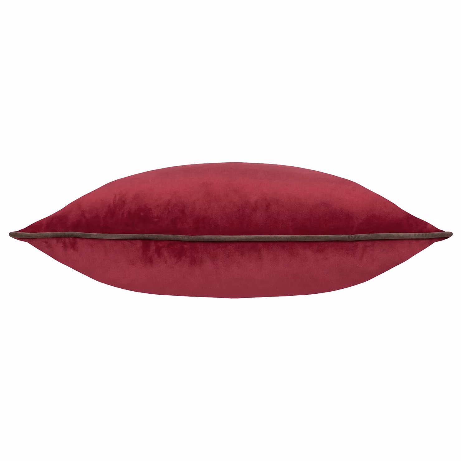 Furn Meridian Velvet Square Cushion in Red and Brown, W/D/H: 45 x 45 x 45 cm – 3