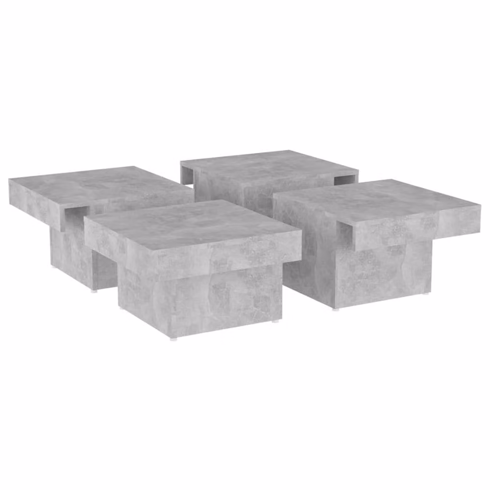Berkfield Home Modern Square Coffee Table in Concrete Grey, W/D/H: 90 x 90 x 28 cm – 3