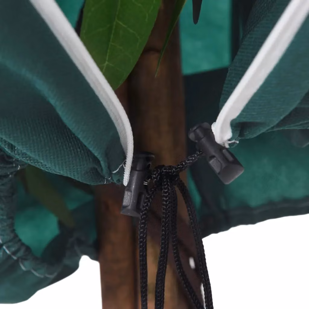 Berkfield Home Green Plant Fleece Cover with Zip, W: 393 cm, L: 350 cm – 5