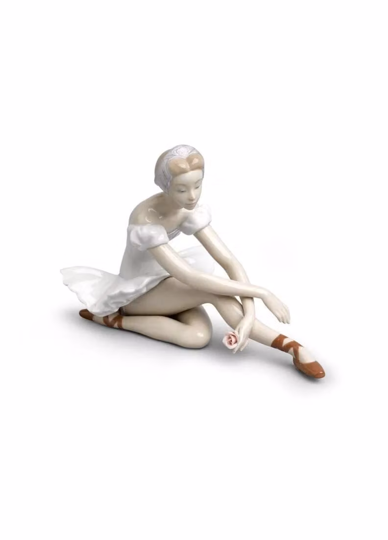 Lladró Rose Ballet Porcelain Figurine in White