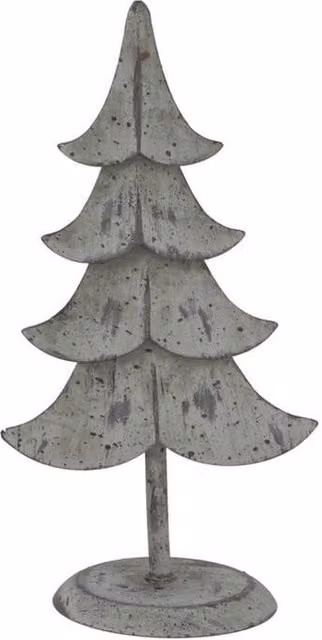 Lemon Pavilion Rustic Standing Christmas Tree Decoration, Brown and Grey, W: 11 cm, H: 23 cm