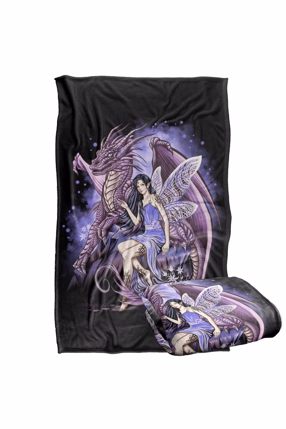 JQ Licensing En Protectors Of The Realm Fairy And Dragon Silky Touch Super Soft Fleece Throw Blanket, Multicolour, W: 91 cm, D: 147 cm – 7