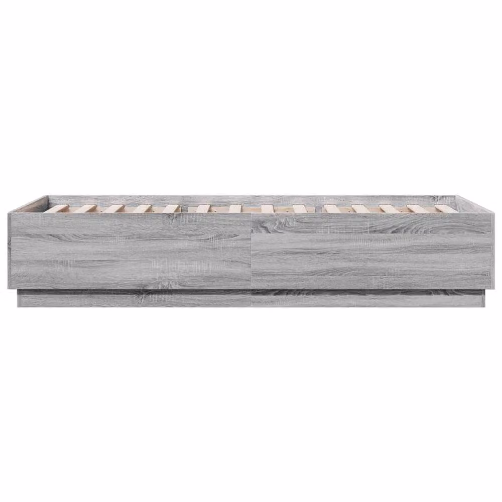 Berkfield Home Sonoma Bed Frame in Grey, W/D/H: 90 x 200 cm – 3