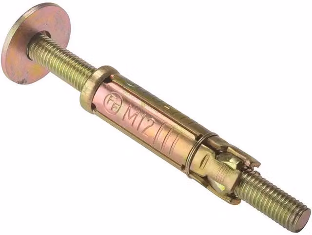 Forgefix Gold Galvanised Steel Masonry Anchor Bolt Expander M12 x 25mm, Pack of 5