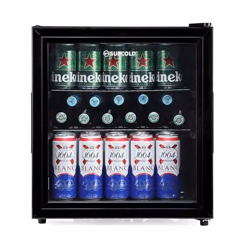 Subcold Cave50 Mini Refrigerator 50L with Glass Door and LED Light in Black – 5