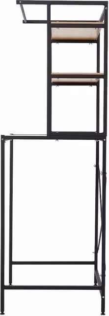 Kelvenix Black Metal 3-Shelf Freestanding Storage Rack and Laundry Utility Cabinet