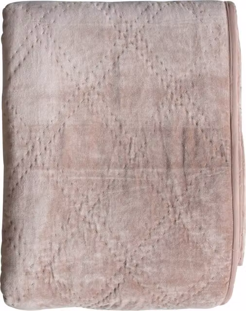 Gallery Geometric Quilted Cotton Bedspread in Pink, W/D/H: 240 x 260 cm