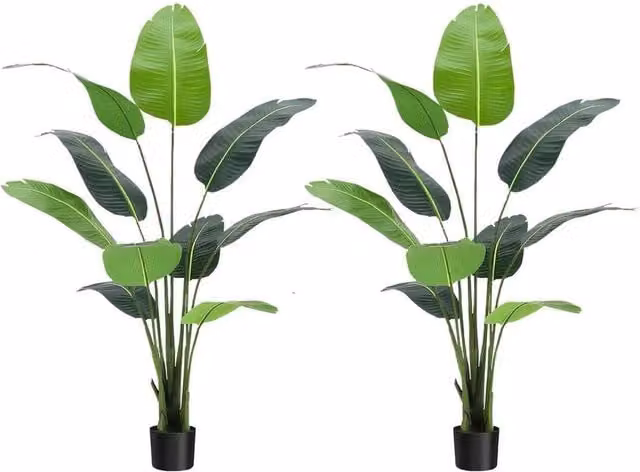 VOGREX Artificial Banana Tree Fake Palm Plant, Green, Height: 121.92 cm