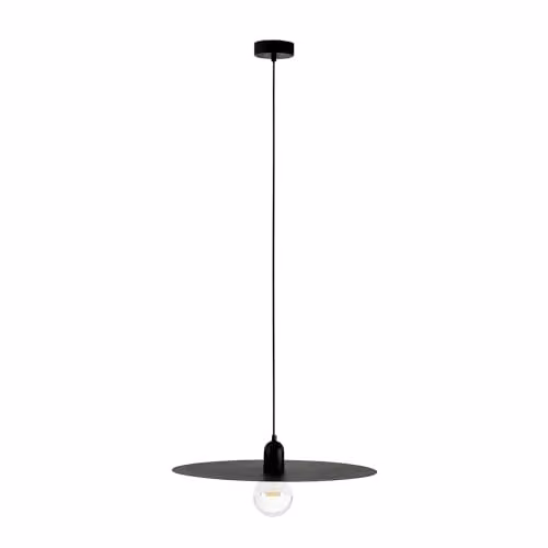 Netlighting Plat Dome Ceiling Pendant Light in Black with E27 Socket