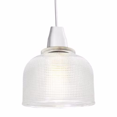 Happy Homewares Modern Transparent Glass Dome Pendant Lighting Shade W/D/H: 15 x 15 x 12 cm