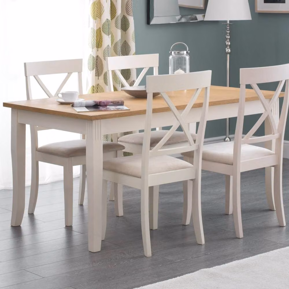 Cheshire Davenport Oak and White Rectangular Dining Table – 2
