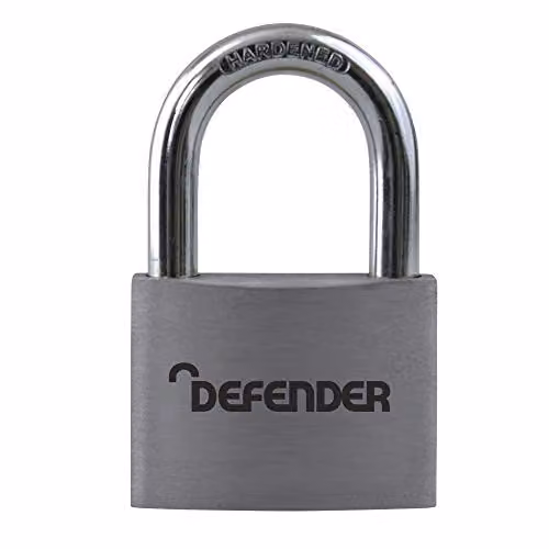 Defender 40mm Aluminium Padlock in Silver or Grey