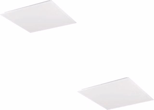 Loops 2 Pack White Square LED Semi Flush Ceiling Light Panel Lighting