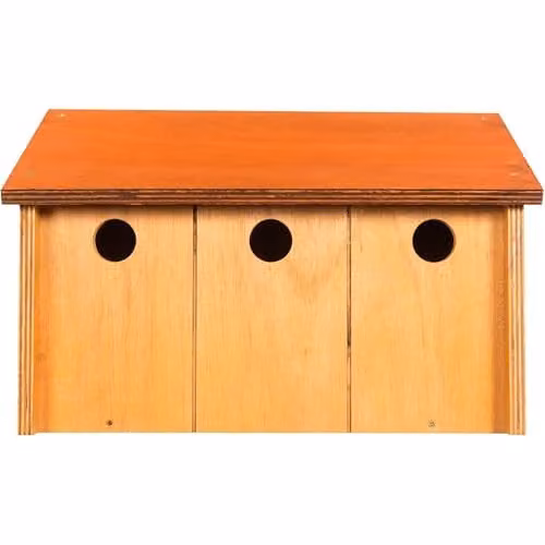Happy Beaks Brown Wooden Sparrow Terrace Nesting Box – 1